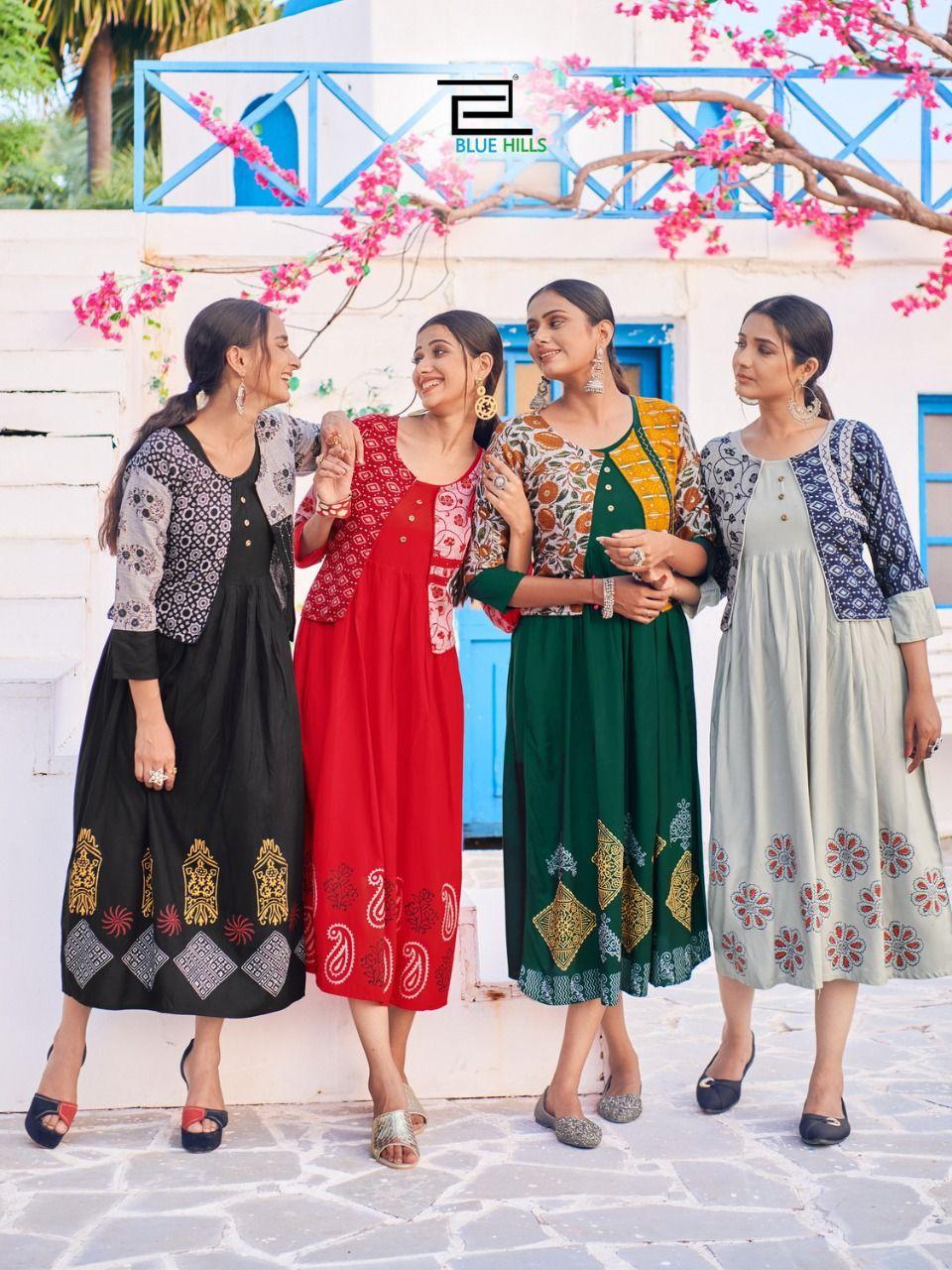 Blue Hills Trend 15 Fancy Wear Designer Printed Kurti Anarkali Collection